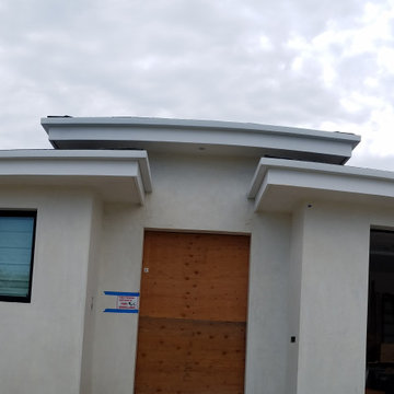 Corona Del Mar Modern Home, Square Gutters and Downspouts in .032 Aluminum