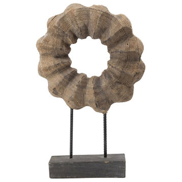 Half Circle Decorative Object or Figurine, Brown