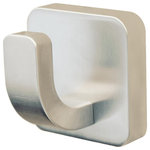 Speakman - Speakman Kubos Single Robe Hook, Brushed Nickel - Featuring a modest, yet brilliantly minimalistic frame the Speakman Kubos SA-2406-BN Robe Hook was organically designed to make a modern statement. Its clean, square form celebrates the true simplicity of modern design. The Kubos Robe Hook is constructed entirely of brass and includes all necessary mounting hardware to make installation effortless.