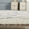 Abani Willow WIL130A Moroccan Diamond Print Ivory and Grey Area Rug