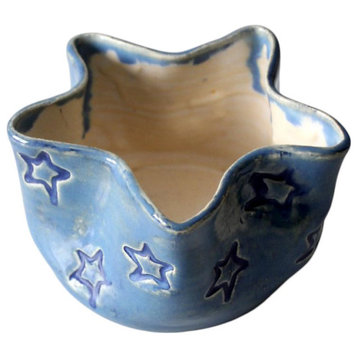 Consigned, Vintage Studio Pottery Star Shaped Bowl