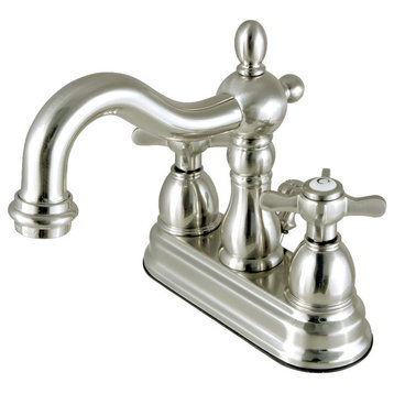 Kingston Brass KB1608BEX 4 in. Centerset Bathroom Faucet, Brushed Nickel