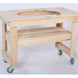 Primo Compact Cypress Table for Oval XL - Kitchen Islands And Kitchen Carts