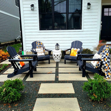 Elmhurst Front Yard Paver Seating Area and Landscape