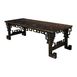 Chinese Lacquered Song Ming Style Low Kang Table Zither Stand - Coffee Tables