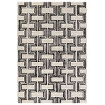 Jaipur Living - Jaipur Living Karoun Handmade Geometric Cream/Black Area Rug 10'X14' - Defined by large-scale geometric designs and plush, texture-rich pile, the City collection's hand-tufted construction offers timeless durability and patterned style to contemporary homes. A soft blend of wool and viscose creates a soft feel and a hint of luster to the Karoun rug's cream and black lattice motif. Certified by RugMark, this handcrafted rug ensures ethical luxury for the modern home.