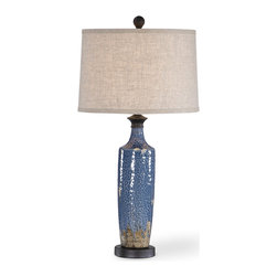 FIND - 30" Coastal Blue Blue Table Lamp - Table Lamps
