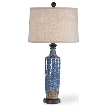 30" Coastal Blue Blue Table Lamp
