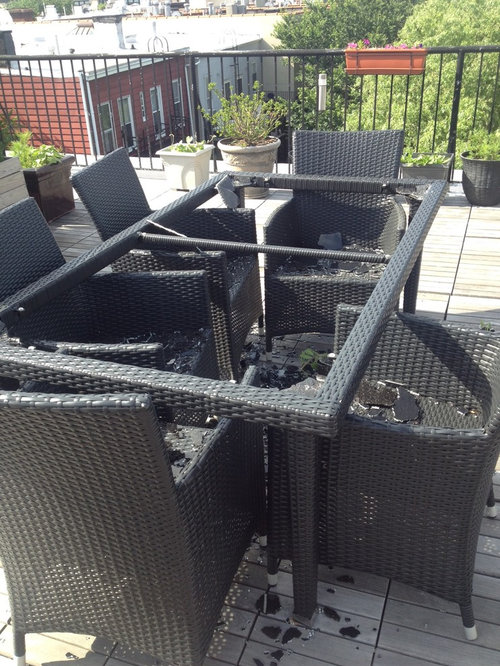 Patio Table Shattered What Now - How Do You Fix A Broken Tile Patio Table