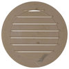 Round Gable Vent Louver, 18"Wx18"H, Functional