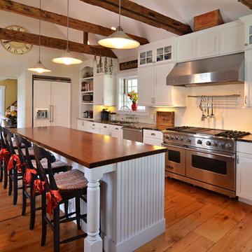 a family kitchen and friendly gathering place in a historic home