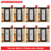 Laundry Room Barn Doors with Frosted Glass Panel  in 8 Different Designs, 34"x84