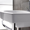 Curved Wall Mounted, Vessel, or Self Rimming Bathroom Sink, Three Faucet Holes