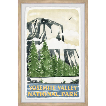 "Yosemite Valley National Park II" Framed Painting Print, 16x24