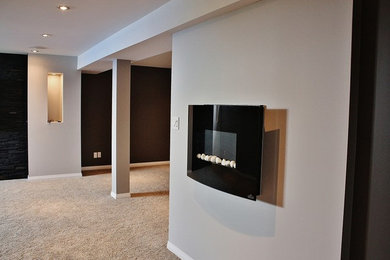 Trendy basement photo in Other