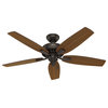 Hunter Fan Company 52" Newsome Damp Premier Bronze Ceiling Fan
