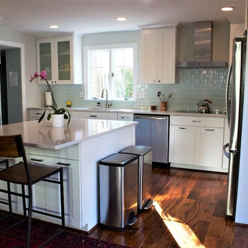 Kitchen Remodel with Blue Backsplash