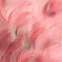 Rose Pink Green Abstract - Fine Art Prints