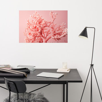 Poster for Wall Room: Bloom of the Depths Coral Photorealistic Painting