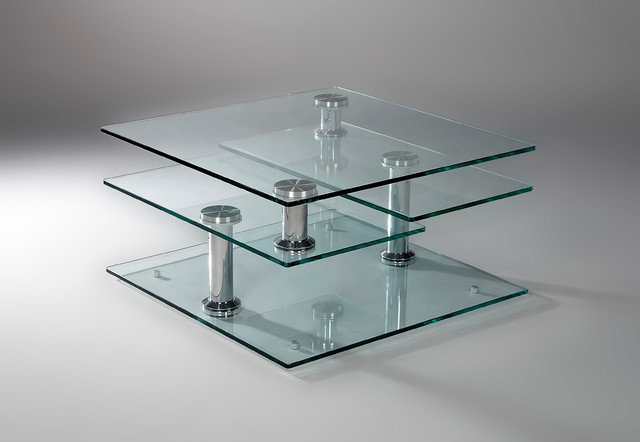 Swivel Gl Coffee Table Revolutionhr Tempered Gl 4 Tier Swivel Coffee Table