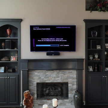 Above fireplace TV placement