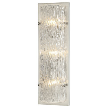 Morgan Three Light Wall Sconce in Brushed Nickel