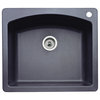 Blanco 440210 22"x25" Granite Single Kitchen Sink, Anthracite