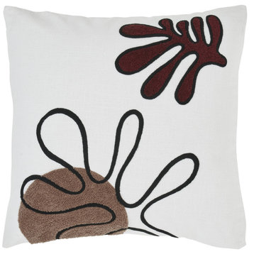 Erin Decorative Pillow, White and Multi