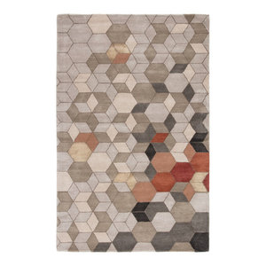 Jaipur Living Combs Handmade Geometric Light Gray Orange Area Rug Contemporary Area Rugs By Jaipur Living