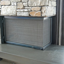 The "L" Shaped Fireplace Screen Door - Indoor Fireplaces