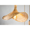 ELE Light & Decor 3-light Unique Bamboo and Rattan Pendant Light in Tan