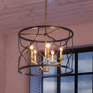 Luxury French Country Chandelier, 23, Midnight Black Finish
