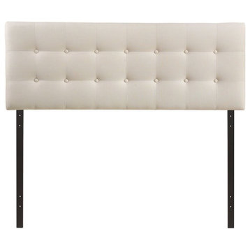Modway Emily Full Upholstered Polyester Fabric Headboard in Ivory