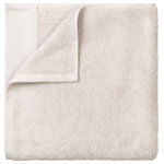 blomus - Riva Organic Terry Cloth Towels, Moonbeam/Cream, Hand Towel - The blomus RIVA Organic Terry Towel is natural, gentle and ecological. The blomus RIVA meets the highest standards in comfort and quality, and cuddly demands. The highest quality cotton yarns are being used in the weaving. The certificate "Global Organic Textile Standard" (GOTS) guarantees the ecological production of the cotton and the manufacturing of the finished product. 700 grams/m2 of luxurious fluff. Fine border trim. Use with love and wash with care.