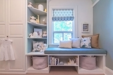 Transitional carpeted bedroom photo in Toronto