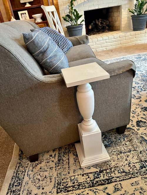 Would love opinion on what color to paint end tables/plant stands.