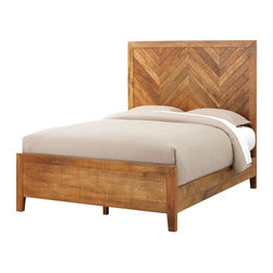 Parkston Distressed Natural Queen Bed Frame - Bed Frames