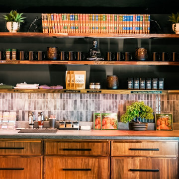 Coffee Bar Product Display Close-Up