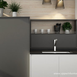 White and Gray Lacquer Kitchen Design - Kitchen Products
