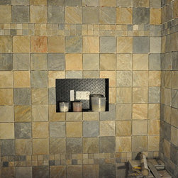 slate tiled shower - Tile