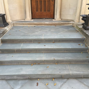 Elegant bluestone walkway on 45 rotation
