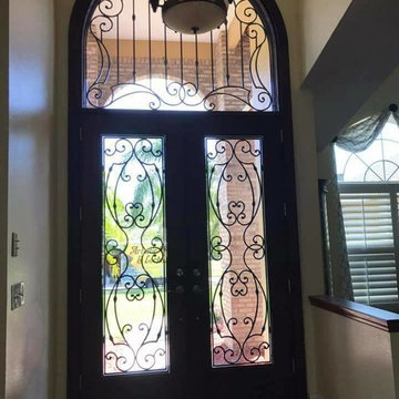 Versailles Iron Doors & Transom