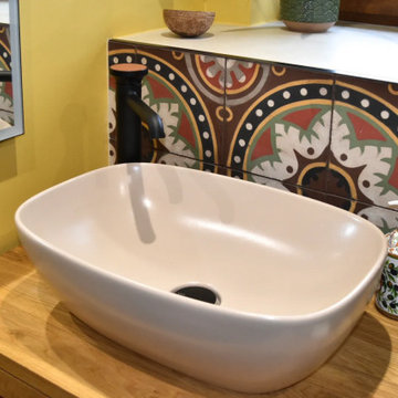 Bold Mediterranean-Inspired Guest Bathroom & Shower Room | Alfa Tiles UK