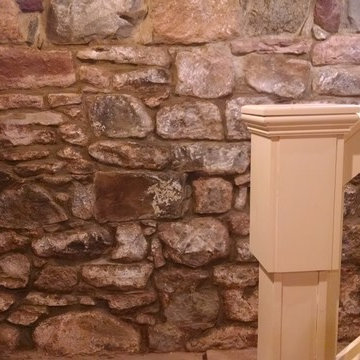 1890 Basement Rock foundation wall repointed