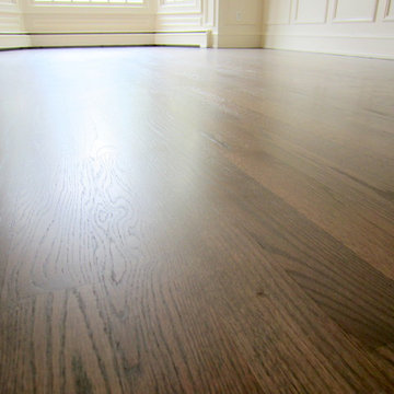 NISSEQUOGUE: CUSTOM GREY STAIN ON RED OAK - BONA TRAFFIC HD POLY