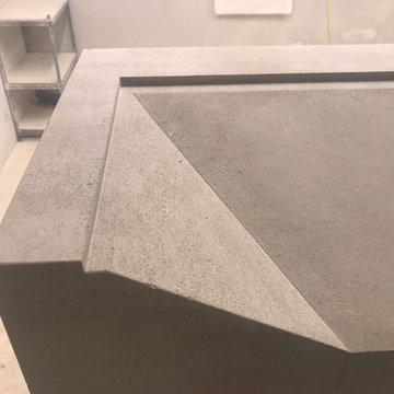Hand Cut Indiana Limestone Fireplace Surround and Hearth