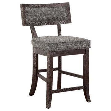 Lexicon Oxton Counter Height Dining Chair in Gray fabric (Set of 2)
