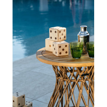 Giant Wooden Yard Dice Outdoor Lawn Game, 6 Dice, Carrying Case by Hey! Play!