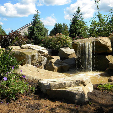 Carved stone water features