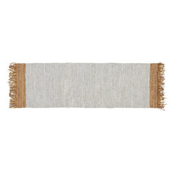 Natural Leather Dressage Runner 2.5'x8' | CB2 - Hall And Stair Runners